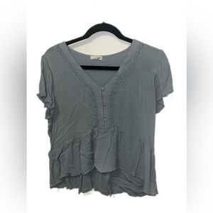 Blue women’s cropped blouse